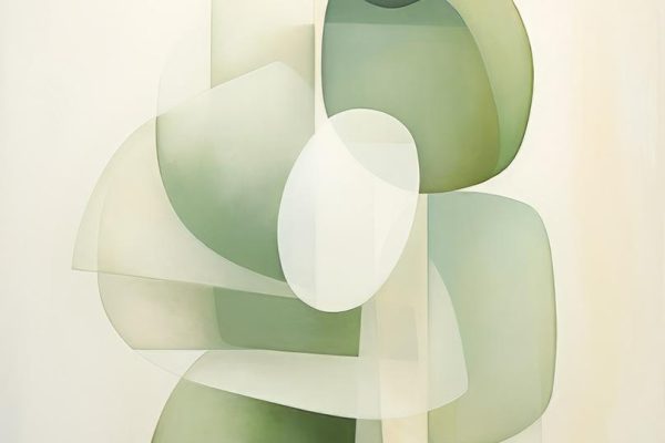 sage green and cream image layers